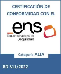 Distintivo de Certificación del Esquema Nacional de Seguridad (RD 311/2022)